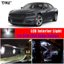 TPKE 11Pcs Xenon White LED Interior Lights Plate Package For 2019 2020 Dodge Charger Map Dome Trunk Glove Box Light