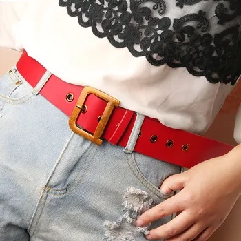 

Retro Square Buckle Belts Women Casual Solid Wild Adjustable Belts Decoration Ladies Fashion Dress Accessories For Jeans Dress