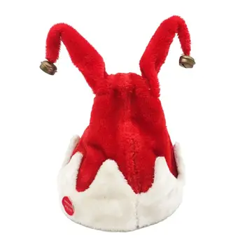 

Creative Electric Double Ring Swing Santa Hat Musical Christmas Red Velvet Cap