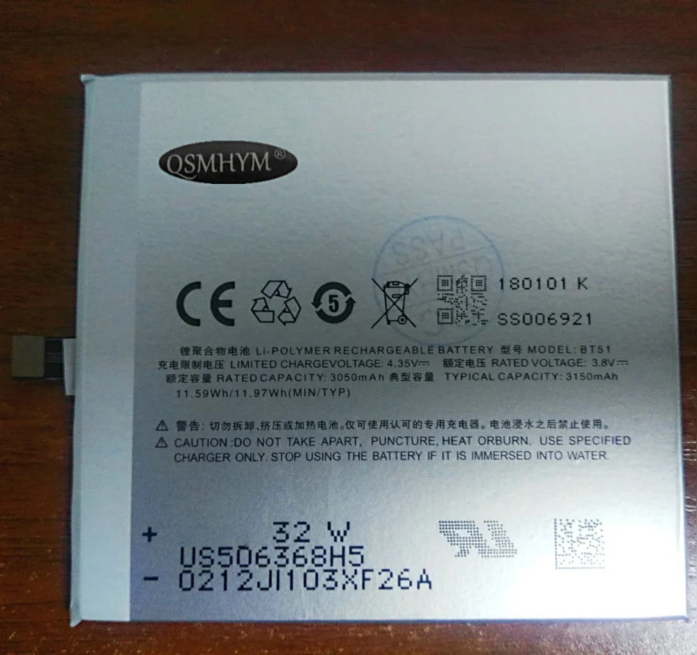 Оригинальный BT51 3150mAh 3 8 V Аккумулятор для Meizu MX5 Mx 5 мобильного телефона новый с