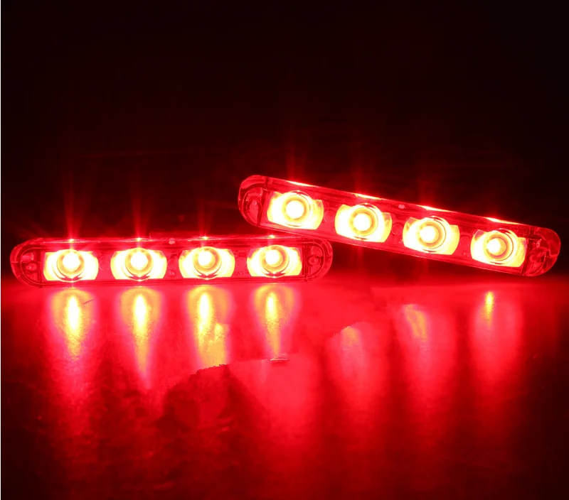 Скорой помощи полиции светильник 12V Беспроводной Удаленный 4x4/ledStrobe Предупреждение светильник для грузовой автомобиль аварийный светильник мигает пожарные светильник s - Испускаемый цвет: Red