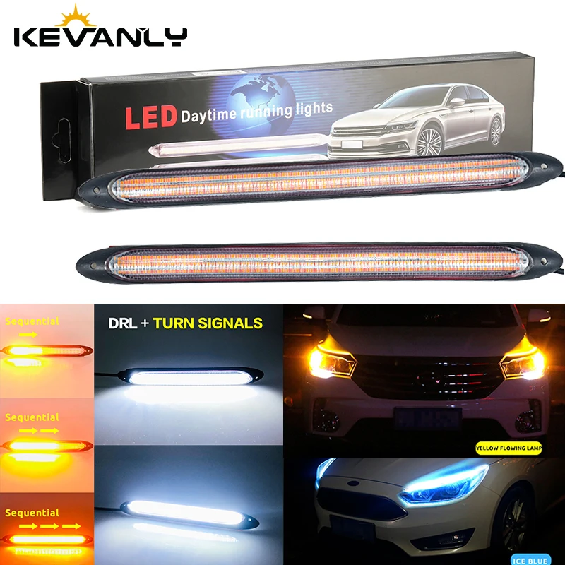 2 шт. автомобиля DRL Светодиодный дневной светильник дневные ходовые огни 12V Белый