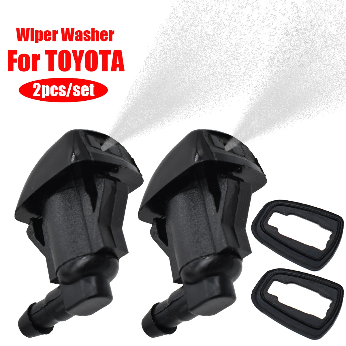 2PcsFrontWindshieldWasherNozzlesReplacementForToyotaSienna04