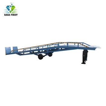 

mobile manual forklift warehouse dock ramp for sale