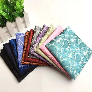 

New Classic Paisley Floral Wholesale Vintage Fashion Party High Quality Men's Handkerchief Groomsmen Men Pocket Square Hanky