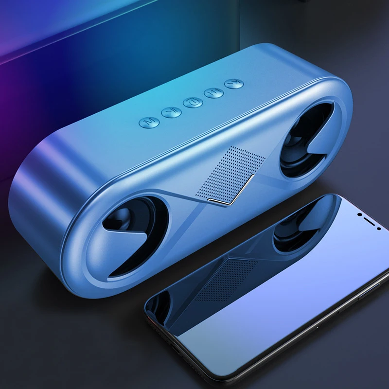 Тяжелый сабвуфер открытый bluetooth динамик домашний открытый беспроводной портативный мини bluetooth стерео акустическая система hands-free