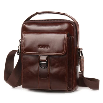 

New Arrival Brand Genuine Leather Men's Messenger Shoulder Bags Male Vintage Travel Handbags For Men Small Totes Large Capacity