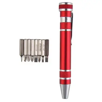 

8 in 1 Multiple Colour Turn Screw Screwdriver Set Durable Cell Phone Computer Repair Tool Pen Portable Practical