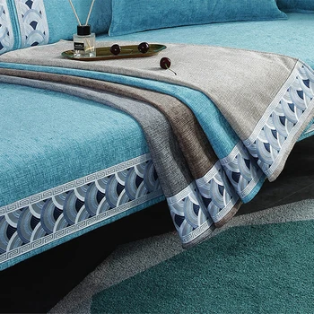 

Sofa Covers for Living Room Solid Slipcover Non-Slip Sofa Couch Cover Chenille Corner Sofa Towel Seat Pad Plush Thick and Soft