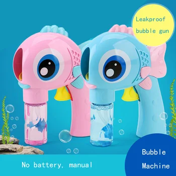 

Bubble Blower Machine Gun Summer Outdoor Toys for Children Cartoon Big Eyes Fish Baby Barth Toy Christmas Gifts