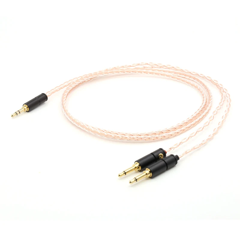 Free shipping 5N OFC copper upgrade audio earphone wire headphone cable for headset HD700