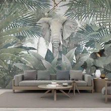 Beibehang пользовательские 3d обои современные HD тропические растения животных слон Детская комната фон Настенные обои для стен