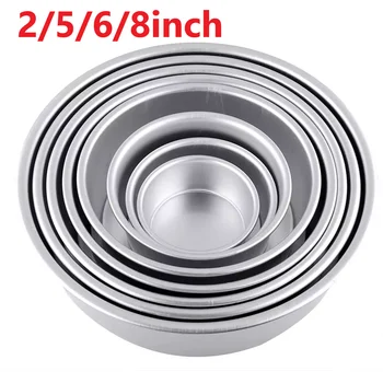 

Aluminum Alloy Mold Non-stick Round 2/5/6/8 Inch Cake Mold Cake Template Baking Tray Tin Tray Baking Tray Baking Pot Mold Baking