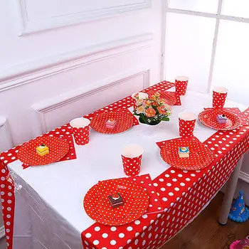 

Portable Disposable Tablecloth Printed Polka Dot Table Cover Table Cloth Formal Party Wedding Birthday Disposable Table Cloth