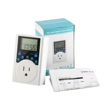 

15A/1800W Timer Outlet Multifunctional Plug-in Digital Timer Switch Energy-saving Timer With 3-prong Outlet for Appliances