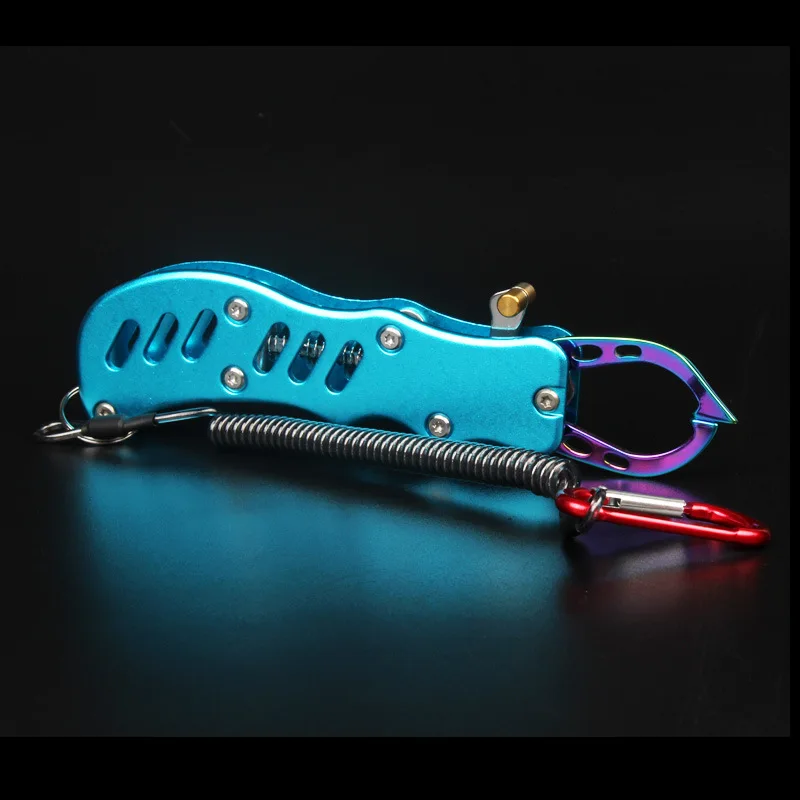 

Ultra-Light Space Aluminium Alloy Lure Fish Grip Stainless Steel Multi-functional Fishing Pliers Clip yu qian Fishing Clamp