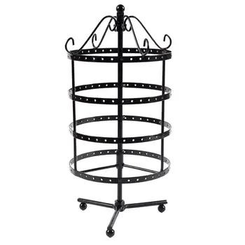 

144 Holes Metal Jewelry Rack Necklace Holder Organizer Rotary Display Stand New