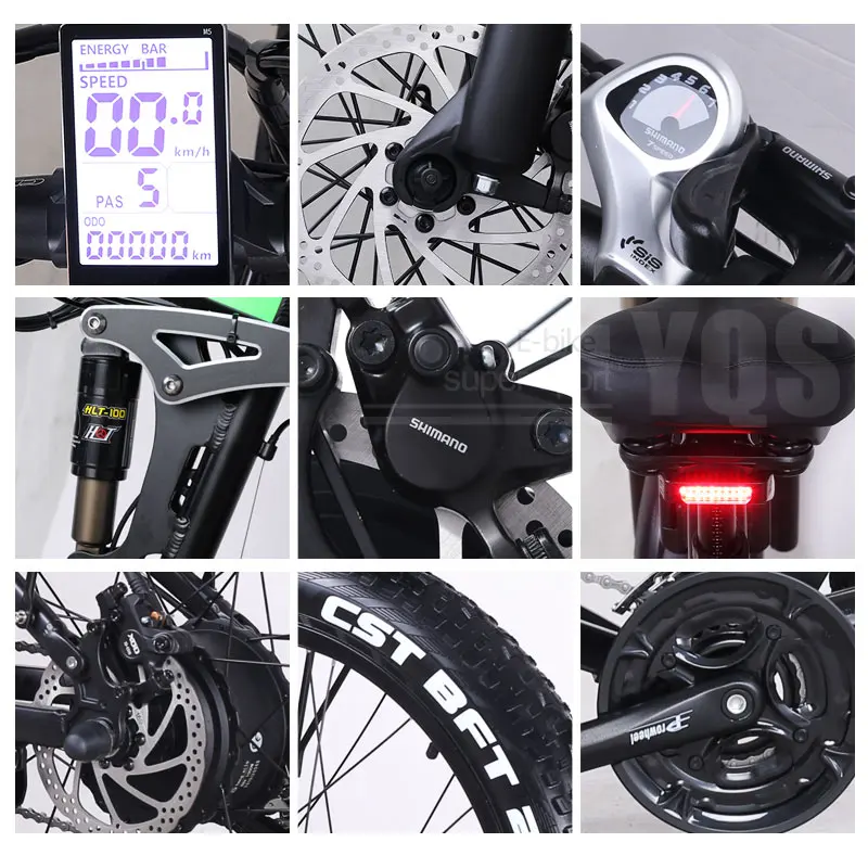 Электрический велосипед 1000 W 80 KM 4 0 fat tire Новый Neve Snow горный электровелосипед 48 V