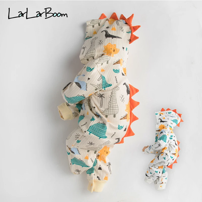 LarLarBoom осень пружины милый, для новорожденных и малышей, Детский комбинезон с принтом в виде героев мультфильмов из Корал-флиса для маленькой девочки костюм для маленьких детей одежда Детский комбинезон
