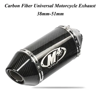 

New Universal 315mm Motorcycle Exhaust 51mm Pipe Motorbike Carbon Fiber For CBR1000RR S1000RR Exhaust for GSXR750 ER6N