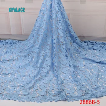 

Hot Sell Fashion Africa Printing Wax Fabric 100% polyester High Quality Petals embroidery Wax Sewing Material 5yards YA2886B-5
