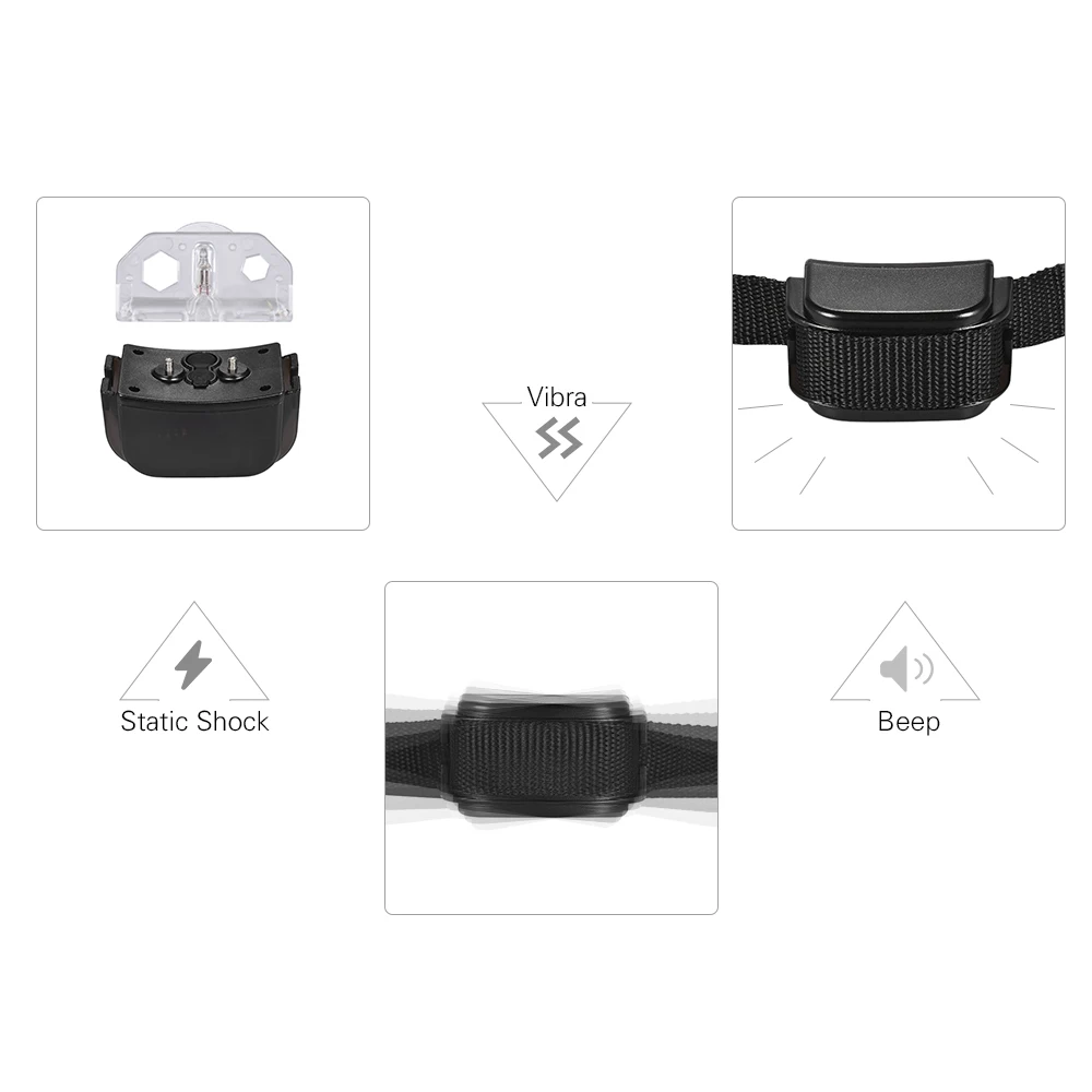 

New Dog Training Collar Electric Shock Waterproof Vibration Dogs 300m Remote Control Device Charging Pet Supplies Bark Stop Coll