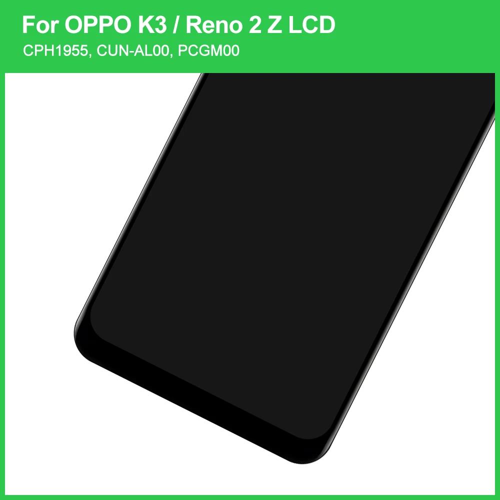 6.53'' AMOLED For OPPO Reno2 Z LCD Display Touch Screen Digitizer Assembly For Oppo K3 LCD Reno 2Z 2F 2 F Display Replacement screen for lcd phones android