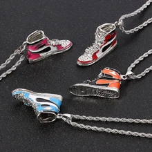 Mini Hip-hop Sneaker Pendant Necklace Cool Collar Fashion Male Street Style Rapper Cute