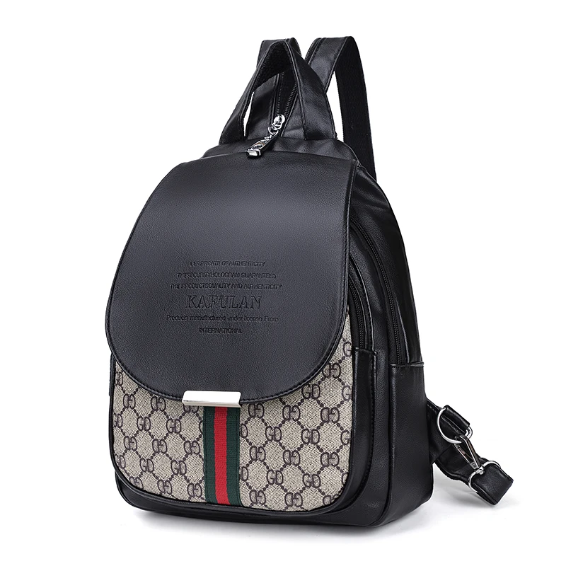 

2019 New Mochila Escolar Double Zipper Decoration Women Backpack Retro Female Schoolbags Girl Travel Book Bags Ladies Shoulder