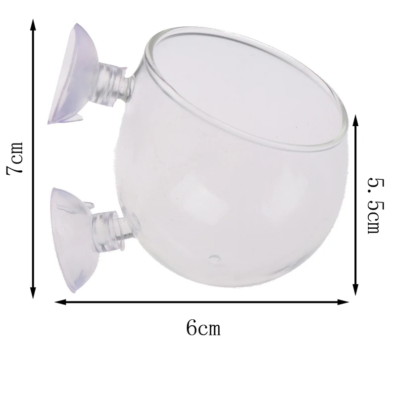 Fish Tank Accessories Clear Crystal Glass Plant Pot Plant Cup Holder Aquarium Landscapes Cups 1PCS