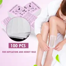 100/300 шт, нетканый эпилятор для депиляции, хлопковая ткань, бумага, восковая полоска s для лица, рук, ног, эпилятор, восковая полоска, бумага