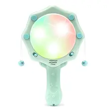 Детские музыкальные погремушки барабан Младенцы Электронный светильник барабан подарки для малышей