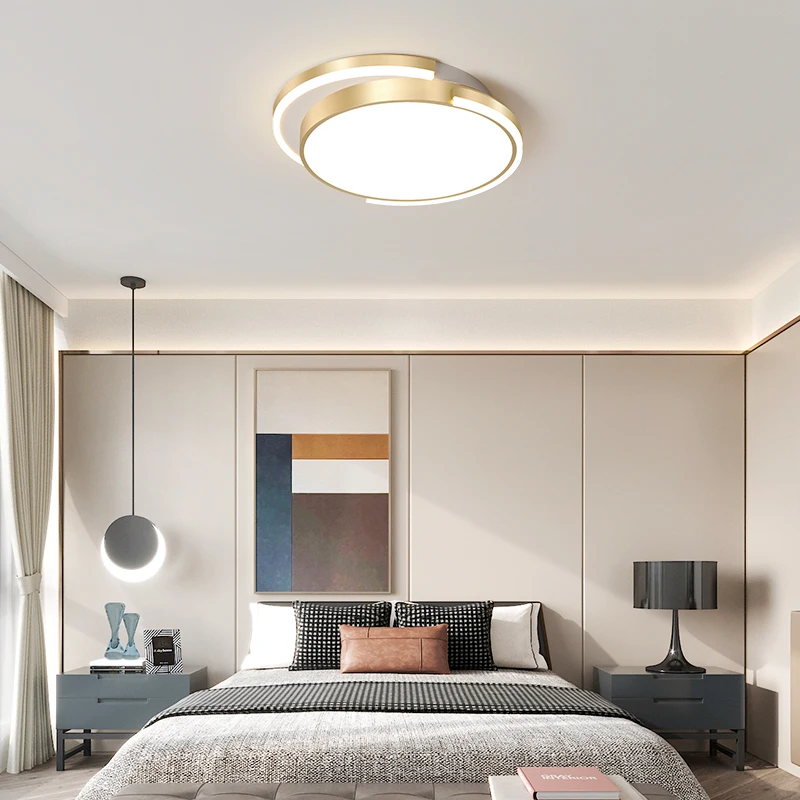 

LED Modern Ceiling Lamp For Bedroom Lighting With Remote Control Living Dining Room Gold Lights Fixtures Home Luminaires Lustre