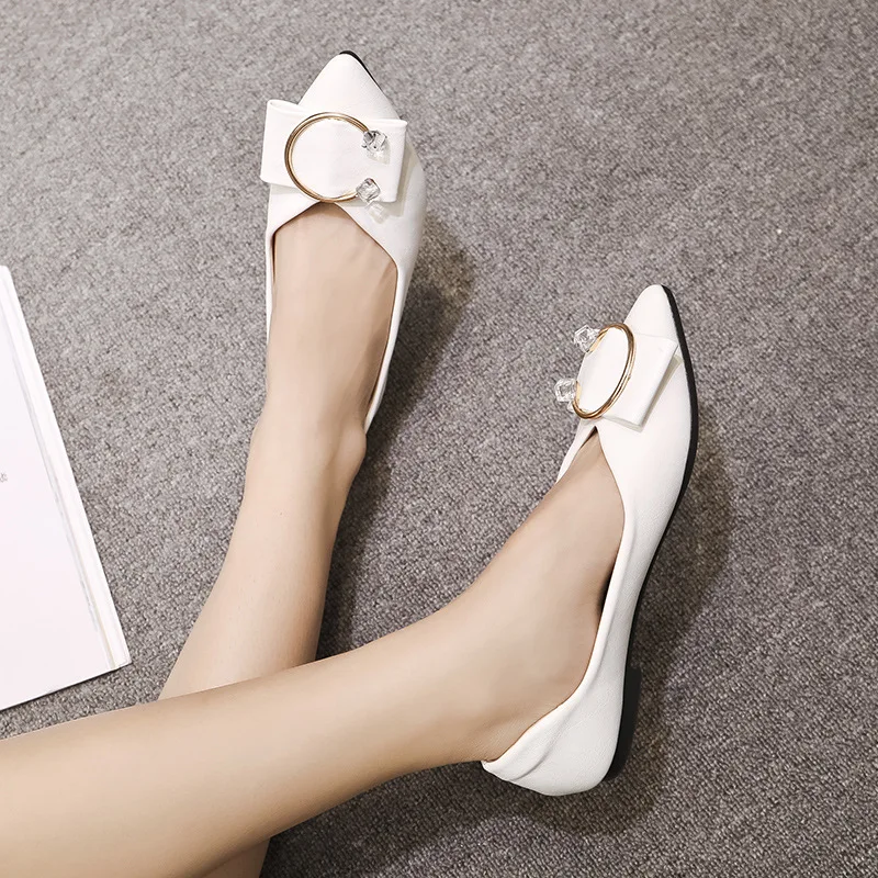 

Spring And Autumn Shoes 2019 New Style Online Celebrity Flat WOMEN'S Shoes Korean-style Black And White with Pattern Versatile M