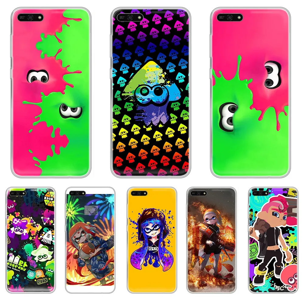 Прозрачный чехол для телефона splatoon 2 Gun machine game Модный HUAWEI honor mate 7A 8S 8X 9 9X 10 20 30 pro lite |