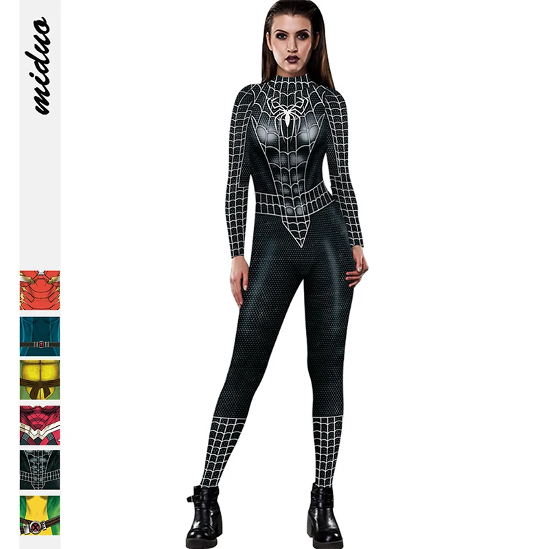 OEING 3d Adult Cosplay Bodysuit Comic Movie Costume Spider Iron Women Printing Skinny Long Sleeve Jumpsuit Slim Casual Pants -Zentai shop online H911a0aa1f8a04b88af77d2c8b31abd62v.jpg