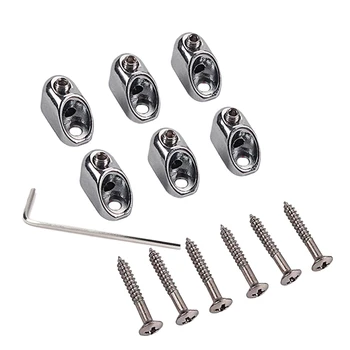 

Guitar Accessories Screw Headless Electric Bass Guitar String Nut Set With 1x Wrench 6x Screws