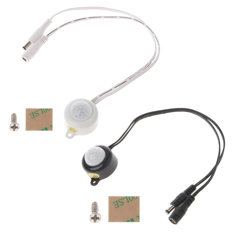 

DC 5-24V/5A With Plug For LED Strip Human Body Infrared PIR Motion Sensor Switch black / white
