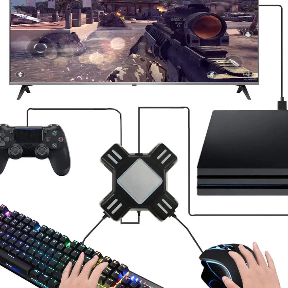 

Controller Converter Adapter Mouse and Keyboard Converter with USB Interface for Switch PS3/4 Gamepad and Controller
