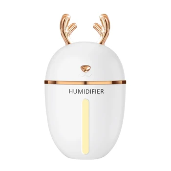 

450Ml Air Humidifier Usb Aroma Essential Oil Diffuser For Home Office Aromatherapy Humidificador Difusor With Nightlight Lamp Wh