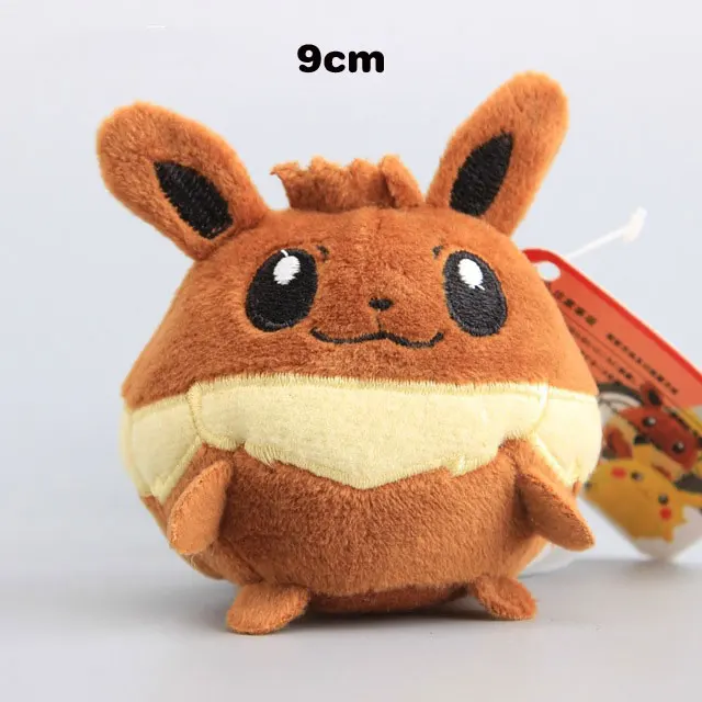 9 см Аниме Пикачу плюшевые игрушки кукла Peluche Kawaii Прекрасный Squirtle Charmander Eevee мягкие игрушки брелок кулон для женщин детский подарок