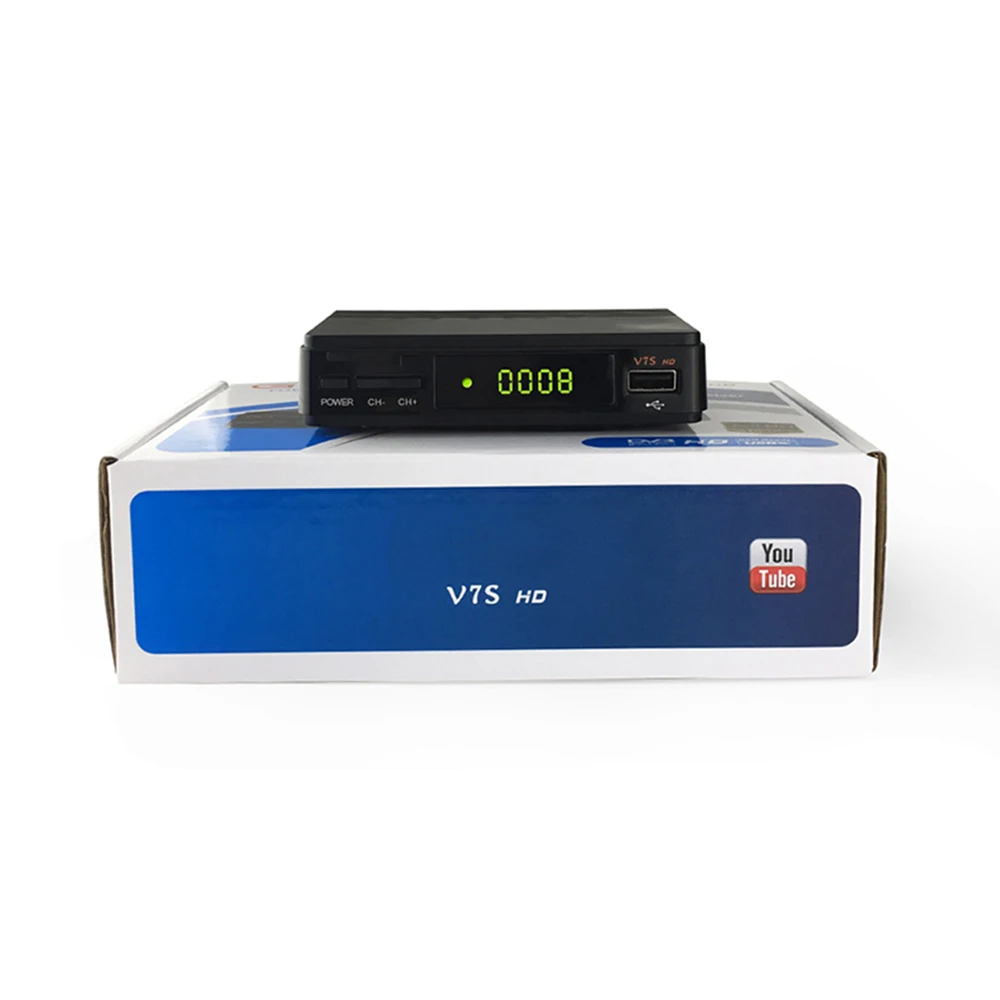 FTA 1080P Gtmedia v7s hd DVB S2 спутниковый ресивер с usb wifi Full HD цифровой обновление Freesat v7