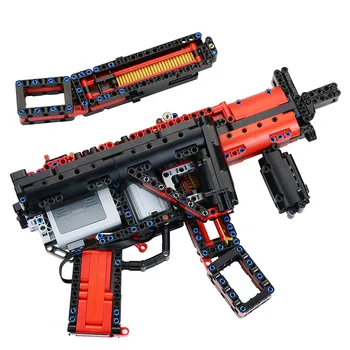 

Pistol Motor Power MP5 Submachine Gun Military Model MOC Building Blocks for Technic City Police Swat Kids Toys for Boys Gift