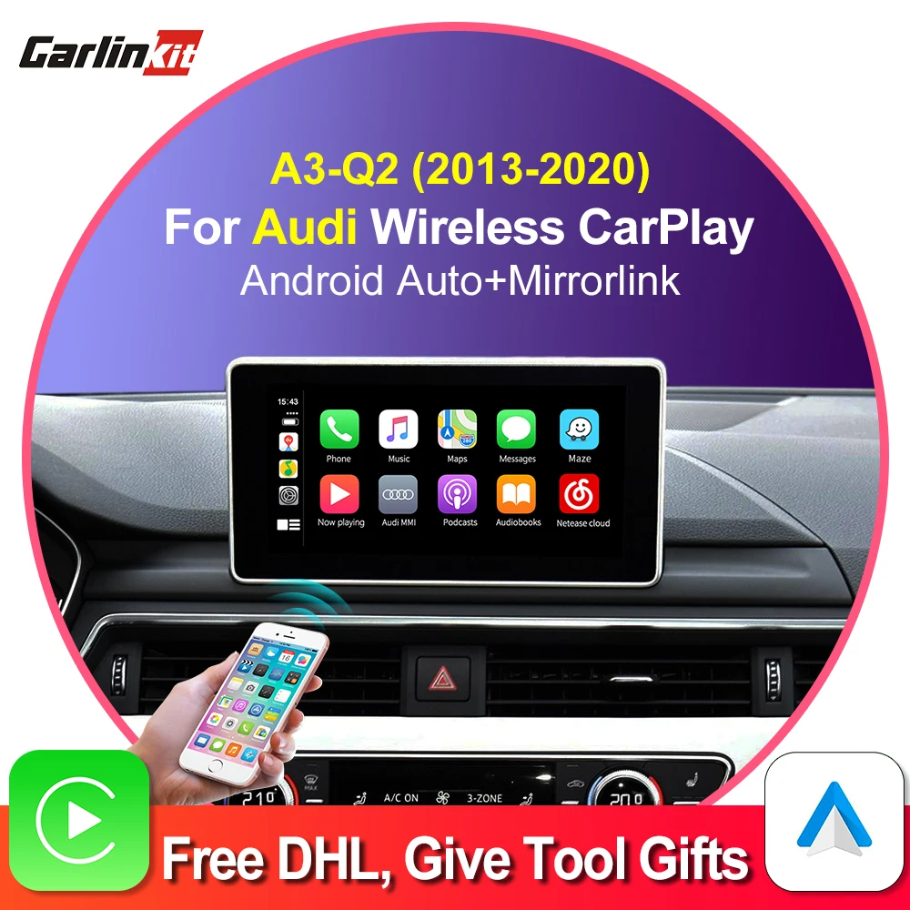 Carlinkit Decoder Wireless Carplay Android Auto For Audi A3 Q2 Mmi 3g