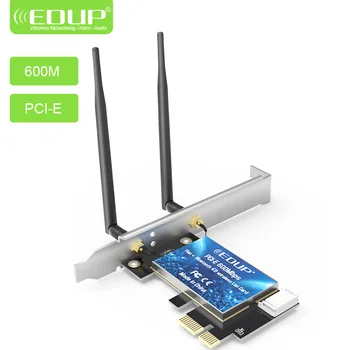 

EDUP 600Mbps PCI-E Wireless Network Card 2.4G/5G Wireless Bluetooth WiFi LAN Card PCI-EX1 Network Adapter For PC