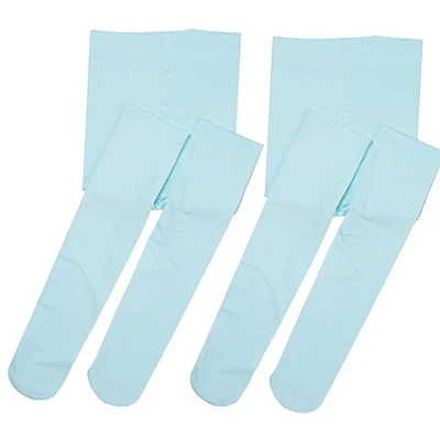 2 pairs blue Балетные танцевальные колготки для девочек; ультрамягкие белые балетные розовые колготки; Детские хлопковые повседневные леггинсы; брюки; носки под платья - Цвет: 2 pairs blue