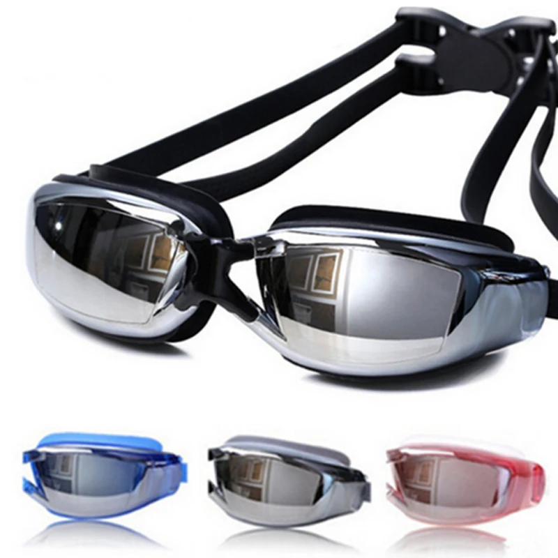 Мужские профессиональные плавательные очки для близоруких очки для плавания противотуманные УФ очки