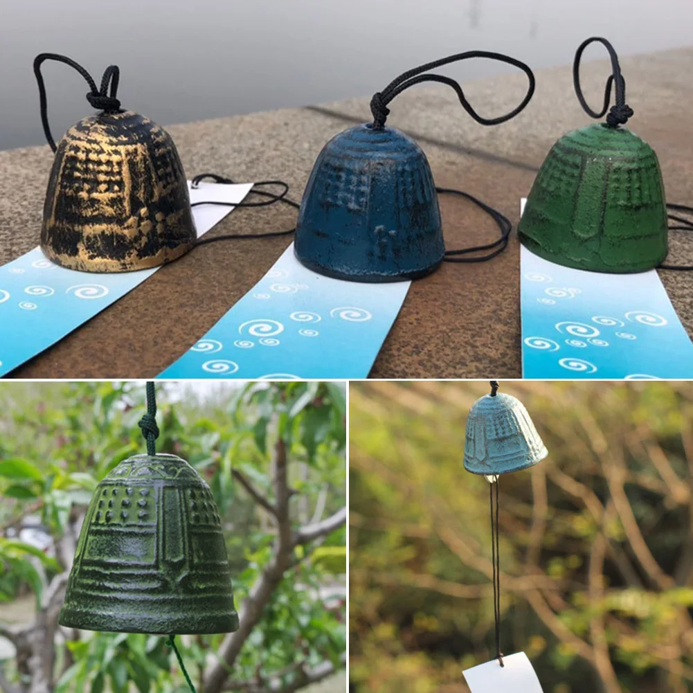 Garden Home Iron Durable Small Feng Shui Hanging Decoration Ornament Japanese Style Wind Chimes Gift Temple Bell Pendant