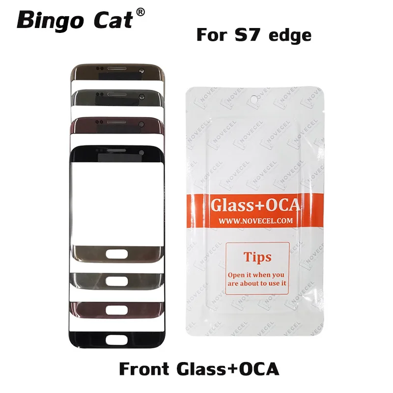 Novecel G935 A + Замена переднего внешнего стекла и OCA для samsung Galaxy S7 Edge Передняя