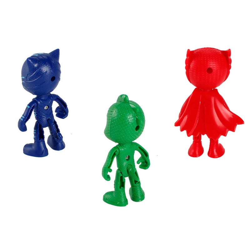3 шт./компл. Pj Маски гибкие персонажи спортивная игрушка Pj Catboy Owlgirl Gekko Аниме Фигурки игрушки для детей подарок на день рождения S04
